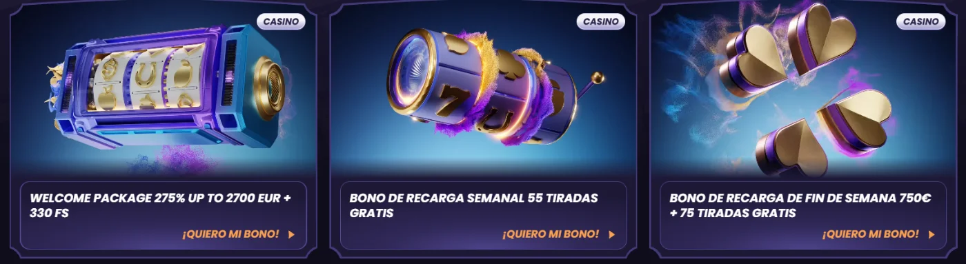 FunBet Casino promociones con bono de bienvenida, recarga semanal y tiradas gratis