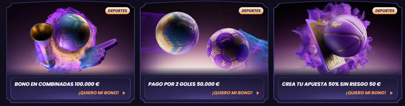 FunBet Casino promociones deportivas con bono en combinadas, pago por goles y apuesta sin riesgo